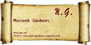 Mocsek Gedeon névjegykártya
